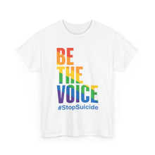 Load image into Gallery viewer, Be The Voice #StopSuicide LGBTQ Gay Pride T-Shirt - Size S - 5XL
