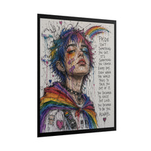 Load image into Gallery viewer, "Pride Is Something You Choose" Art | Draped Rainbow Scarf Sketch Poster