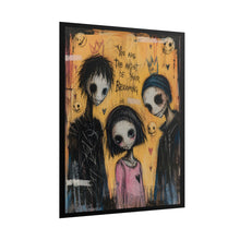 Load image into Gallery viewer, Gothic Emo Trio Art Print – "You Are the Artist of Your Becoming" Inspirational Whimsical Characters Wall Decor
