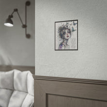 Load image into Gallery viewer, Sad Girl Butterfly Art Poster with Quote — Inspirational Rolled Poster
