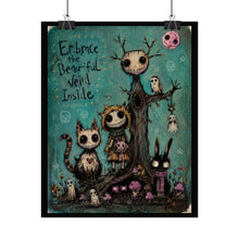 Load image into Gallery viewer, “Embrace the Beautiful Weird Inside” Creepy Cute Gothic Fantasy Art Print