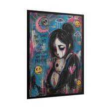 Load image into Gallery viewer, Rolled Poster — Goth Cute Art Print with ‘The Scars You Can’t See Still Shape The Way You Breathe’