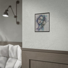 Load image into Gallery viewer, Surreal Woman & Clock Art Poster — “I’m Not Giving Up…” Inspirational Rolled Print