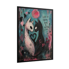 Load image into Gallery viewer, Rolled Poster - 'Love Is Finding Home' Cat Heart Art Print