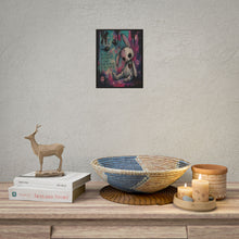 Load image into Gallery viewer, Rolled Poster — Goth Plush Bunny Art Print with Quote “The Quiet You Endured…”