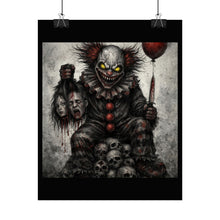 Load image into Gallery viewer, Horror Clown Poster – Creepy Pennywise-Style Artwork Rolled Poster for Halloween Decor