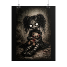 Load image into Gallery viewer, Creepy Gothic Doll Poster — Dark Horror Rolled Art Print (Halloween Decor)