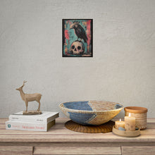 Load image into Gallery viewer, Skull & Raven Rolled Poster — 'The Only Way Out Is Through' Gothic Art Print