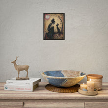 Load image into Gallery viewer, Gothic Girl & Black Cat Art Poster — Rolled Wall Print