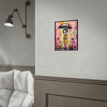 Load image into Gallery viewer, Gothic Raingirl Art Poster — Cute Dark Umbrella Illustration