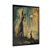 Load image into Gallery viewer, Rolled Poster — Moody Surreal Forest Art Print with Strange Creatures