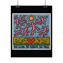 Load image into Gallery viewer, Keith Haring Inspired Poster – "Be Kind. Be Brave. Be You." Rolled Art Print