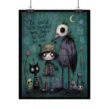 Load image into Gallery viewer, Be Gentle With Yourself Rolled Poster — Gothic Whimsical Dark Fantasy Wall Art
