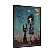 Load image into Gallery viewer, Be Kind to the Strange Things Rolled Poster — Gothic Whimsical Floral Fantasy Wall Art