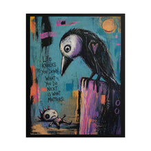 Load image into Gallery viewer, Rolled Poster – 'Life Knocks You Down' Inspirational Gothic Art Print