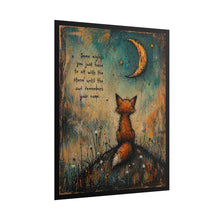 Load image into Gallery viewer, Fox Moon Art Poster — "Some nights you just have to sit with the stars" Rolled Wall Art