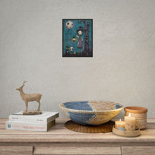 Load image into Gallery viewer, Be Curious Not Fearful Rolled Poster — Gothic Whimsical Moonlit Fantasy Wall Art