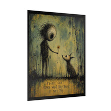 Load image into Gallery viewer, Rolled Poster — Whimsical Moody Art Print: "People Can Repair What They Break If They Try"