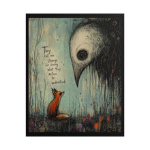 Load image into Gallery viewer, Rolled Poster – 'They Call Me Strange' Fox & Bird Surreal Art Print