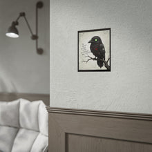 Load image into Gallery viewer, Gothic Crow Art Poster — “The Weight of Pain Is the Measure of Your Strength” Rolled Wall Art