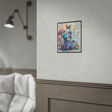 Load image into Gallery viewer, Creepy Cute Patchwork Bear Art Print – "You're Stronger Than You Think And Braver Than You Feel" Wall Decor