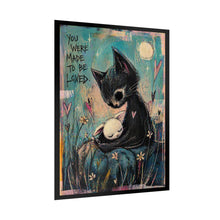 Load image into Gallery viewer, Rolled Poster — You Were Made to Be Loved Cat & Bunny Art Print