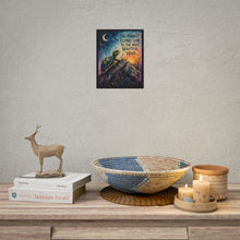 Load image into Gallery viewer, "Hardest Climbs Beautiful Views" Turtle Art Print - Inspirational Mountain Landscape Wall Decor