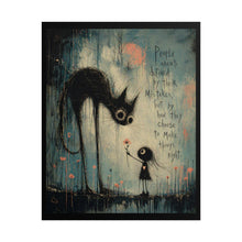 Load image into Gallery viewer, Rolled Poster — Whimsical Dark Art Print with Inspirational Quote