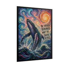 Load image into Gallery viewer, "The Universe Remembers What You Choose To Feel" Whale Wall Art | Starry Sky Print