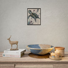 Load image into Gallery viewer, Sea Turtle Art Poster — "Loving You Is Like Breathing" Rolled Poster