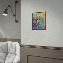 Load image into Gallery viewer, Colorful Sea Turtle Following A Star "Keep Moving Forward. Your Light Is Already On The Way" Canvas Poster
