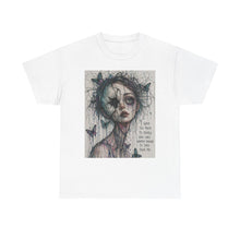 Load image into Gallery viewer, Gothic Butterfly Portrait Tee — "I Gave Too Much to Please" Art Shirt