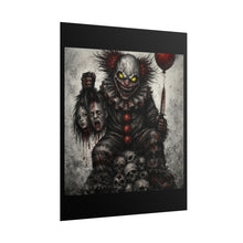 Load image into Gallery viewer, Horror Clown Poster – Creepy Pennywise-Style Artwork Rolled Poster for Halloween Decor