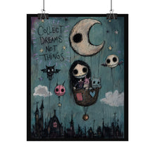 Load image into Gallery viewer, “Dream Collector” Creepy Cute Goth Girl Wall Art