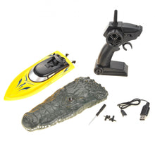 Load image into Gallery viewer, 2 In 1 Radio Remote Controlled Crocodile Speedboat