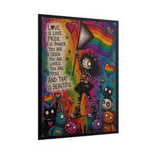 Load image into Gallery viewer, "Pride Is Power You Are Seen" Wall Art | Progress Flag Character Poster