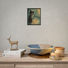 Load image into Gallery viewer, Rolled Poster - Moody Gothic Cat Art Print with Quote ‘They See the Silence…’