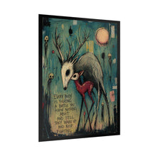 Load image into Gallery viewer, Rolled Poster — Whimsical Deer & Fawn Art Print with Inspiring Quote