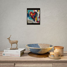 Load image into Gallery viewer, Rolled Poster - Colorful Heart Art Print with 'Love Isn't Something You Find, It's Something You Fight For Every Day' Quote