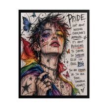 Load image into Gallery viewer, Pride Isn't About Approval Rolled Poster – LGBTQ+ Empowerment Graffiti Art Print, Rainbow Wall Decor
