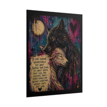 Load image into Gallery viewer, Unconditional Love Under the Moon Rolled Poster — Dark Fantasy Romance Decor