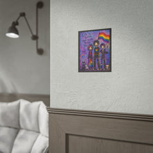 Load image into Gallery viewer, Creepy Cute Emo Friends Holding Rainbow Flag Poster - Alternative Identity Canvas Print
