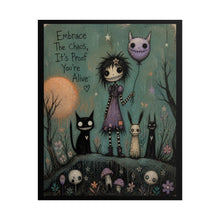 Load image into Gallery viewer, Embrace the Chaos Rolled Poster — Cute Gothic Art Print