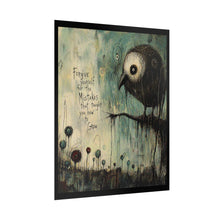 Load image into Gallery viewer, Rolled Poster – Bird Art Print with 'Forgive Yourself for the Mistakes That Taught You How to Grow' Inspirational Wall Art
