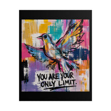 Load image into Gallery viewer, You Are Your Only Limit Rolled Poster — Colorful Abstract Bird Motivation Wall Art