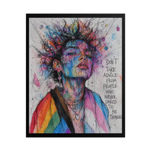 Load image into Gallery viewer, "Never Dared To Be Themselves" Pride Wall Art | Colorful Curly Hair Poster