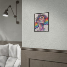 Load image into Gallery viewer, "Who You Are Becoming" Pride Art | Fine Line Sketch Rainbow Waves Poster