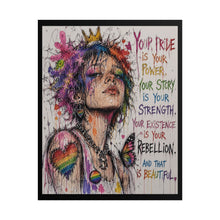 Load image into Gallery viewer, Your Tribe Is Your Power Rolled Poster – LGBTQ+ Pride Rainbow Graffiti Wall Art Print, Inspirational Queer Decor
