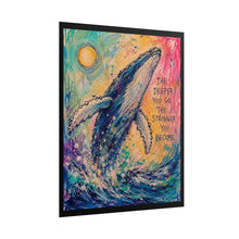 Load image into Gallery viewer, Breaching for Strength Humpback Whale Crayon Art