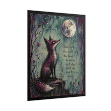 Load image into Gallery viewer, Rolled Poster — Whimsical Fox Moon Art Print with Inspirational Quote